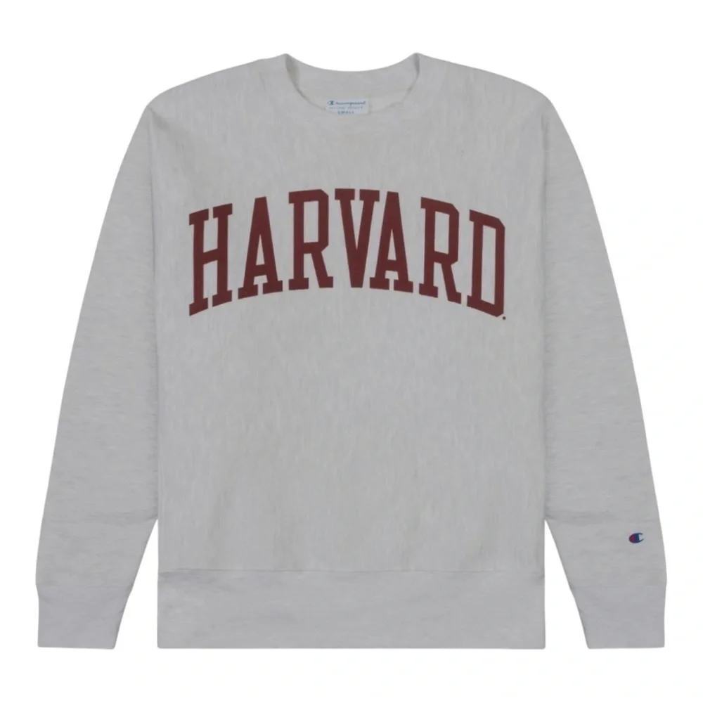 Champion Reverse Weave HARVARD Gray Heathered Crew Neck Sweatshirt Men’s Medium - Picture 4 of 10